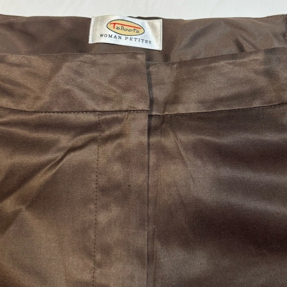 Talbots Petite Brown Capris Silk Blend - Picture 3 of 4
